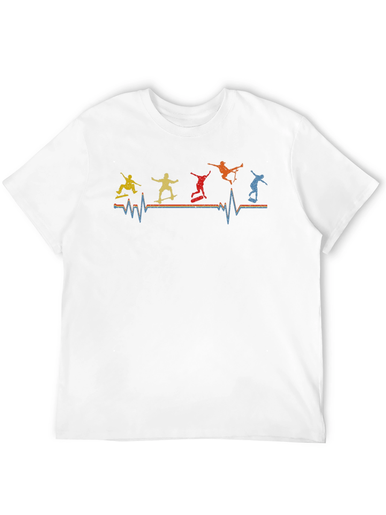 Skateboarding Heartbeat Graphic Tee