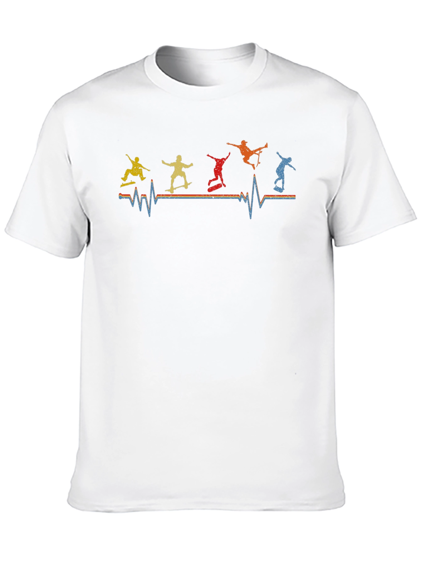 Skateboarding Heartbeat Graphic Tee