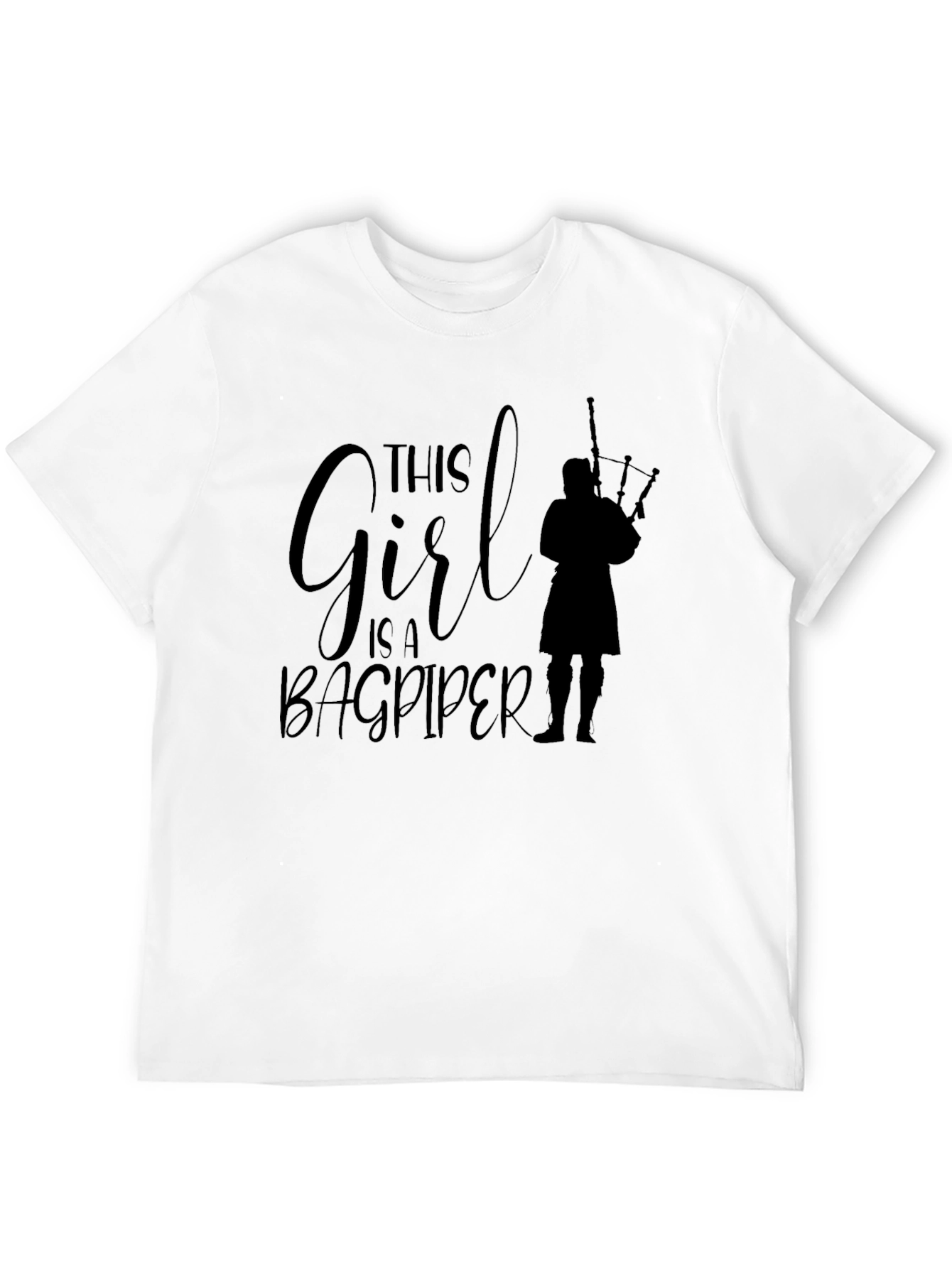 This Girl is a Bagpiper Black T-Shirt