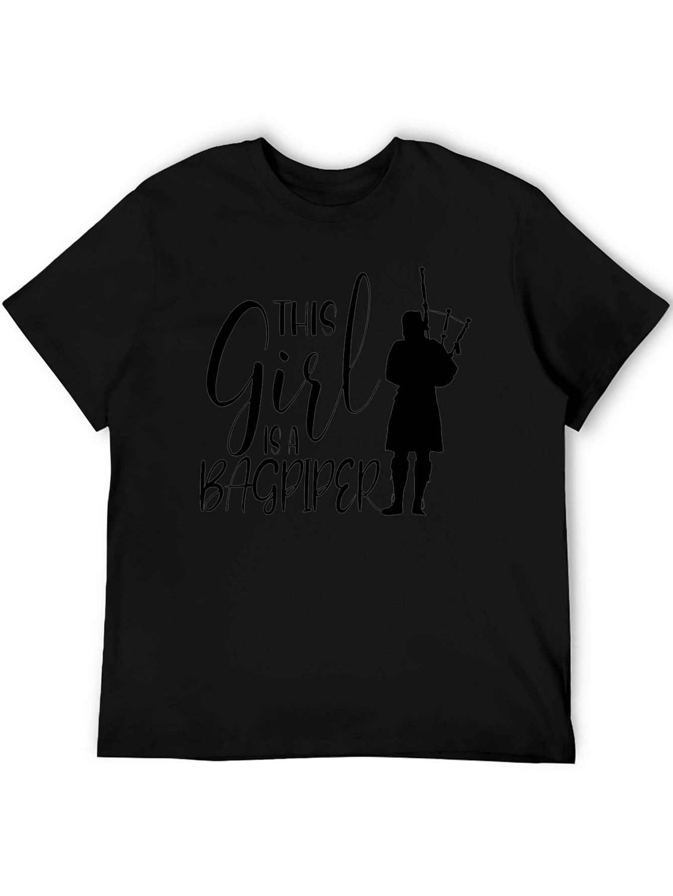 This Girl is a Bagpiper Black T-Shirt