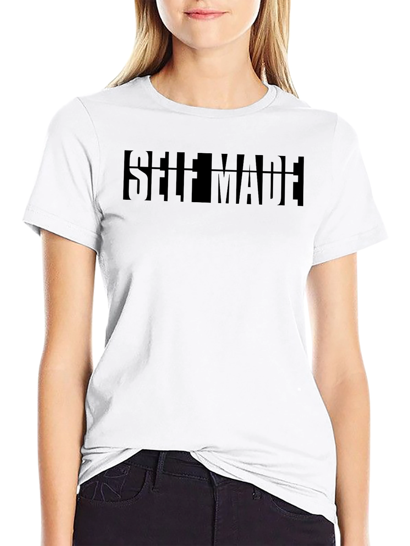 Self Made Black Graphic T-Shirt