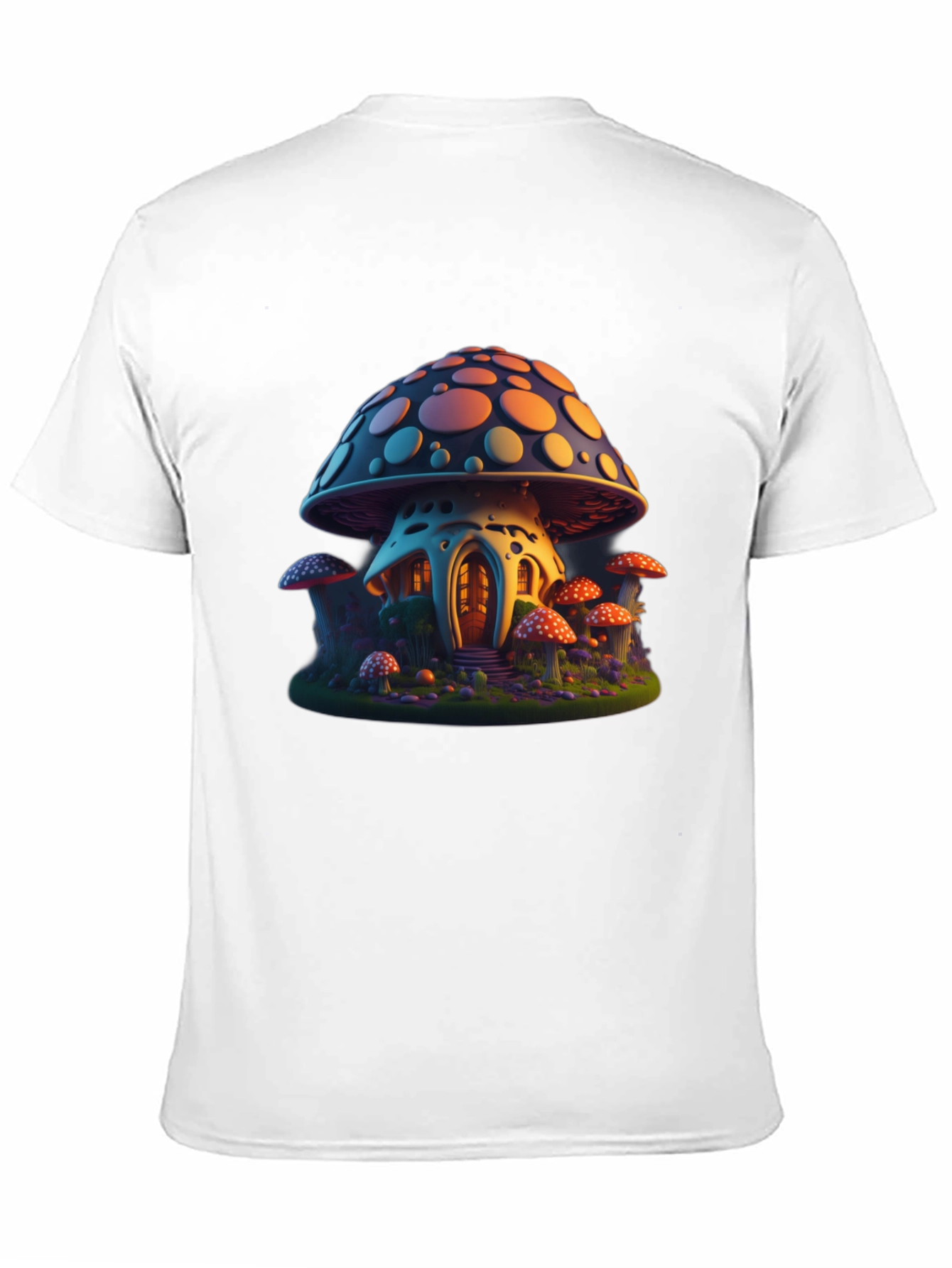Mushroom House Graphic Tee - Black