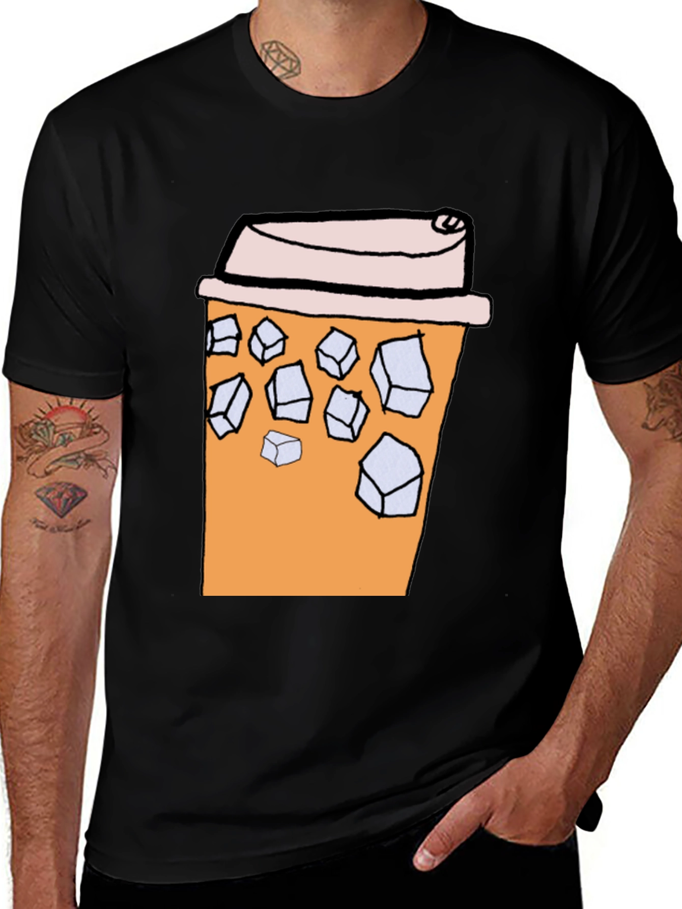 Iced Coffee Graphic Tee - Soft Cotton T-Shirt