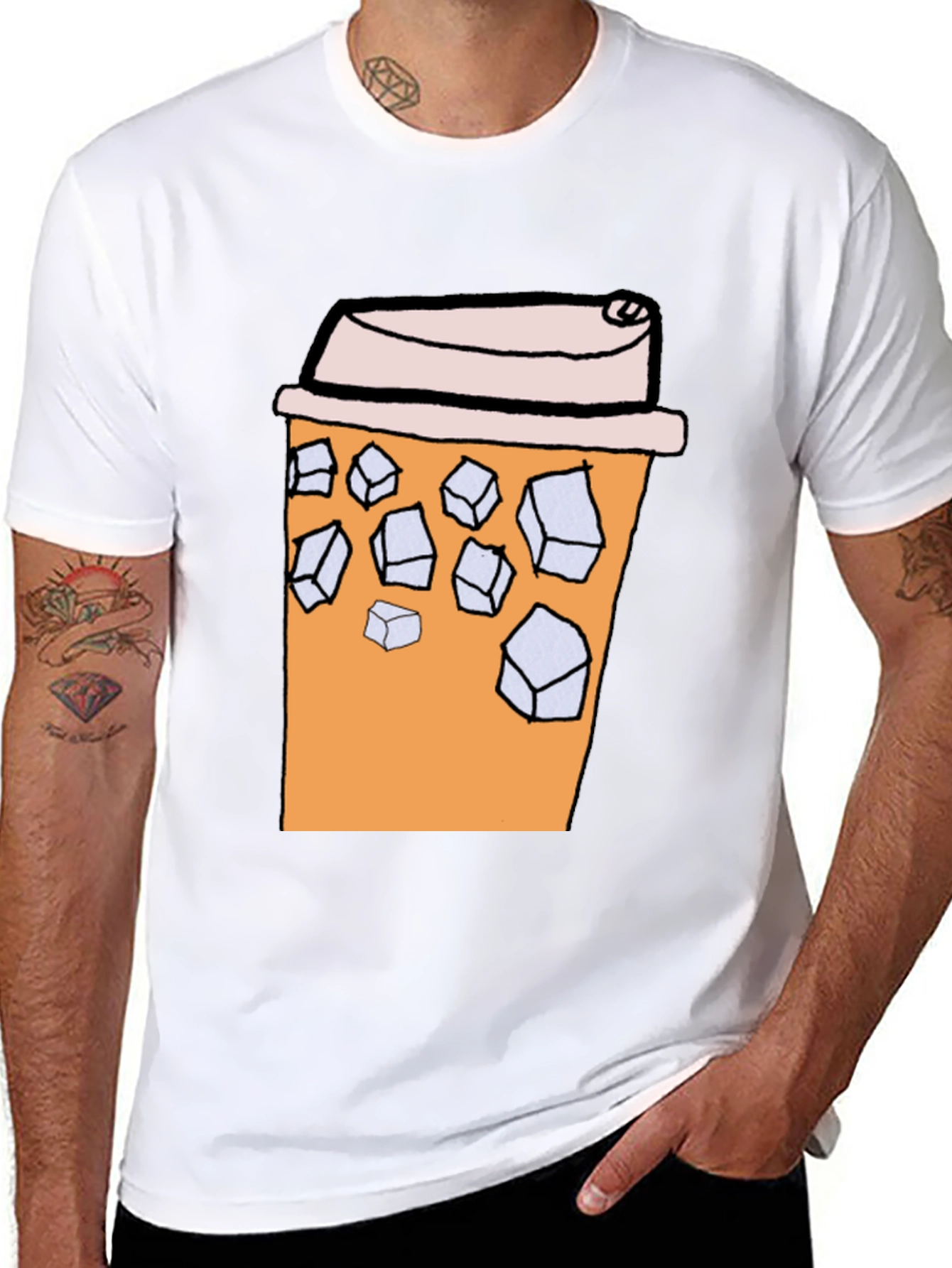 Iced Coffee Graphic Tee - Soft Cotton T-Shirt