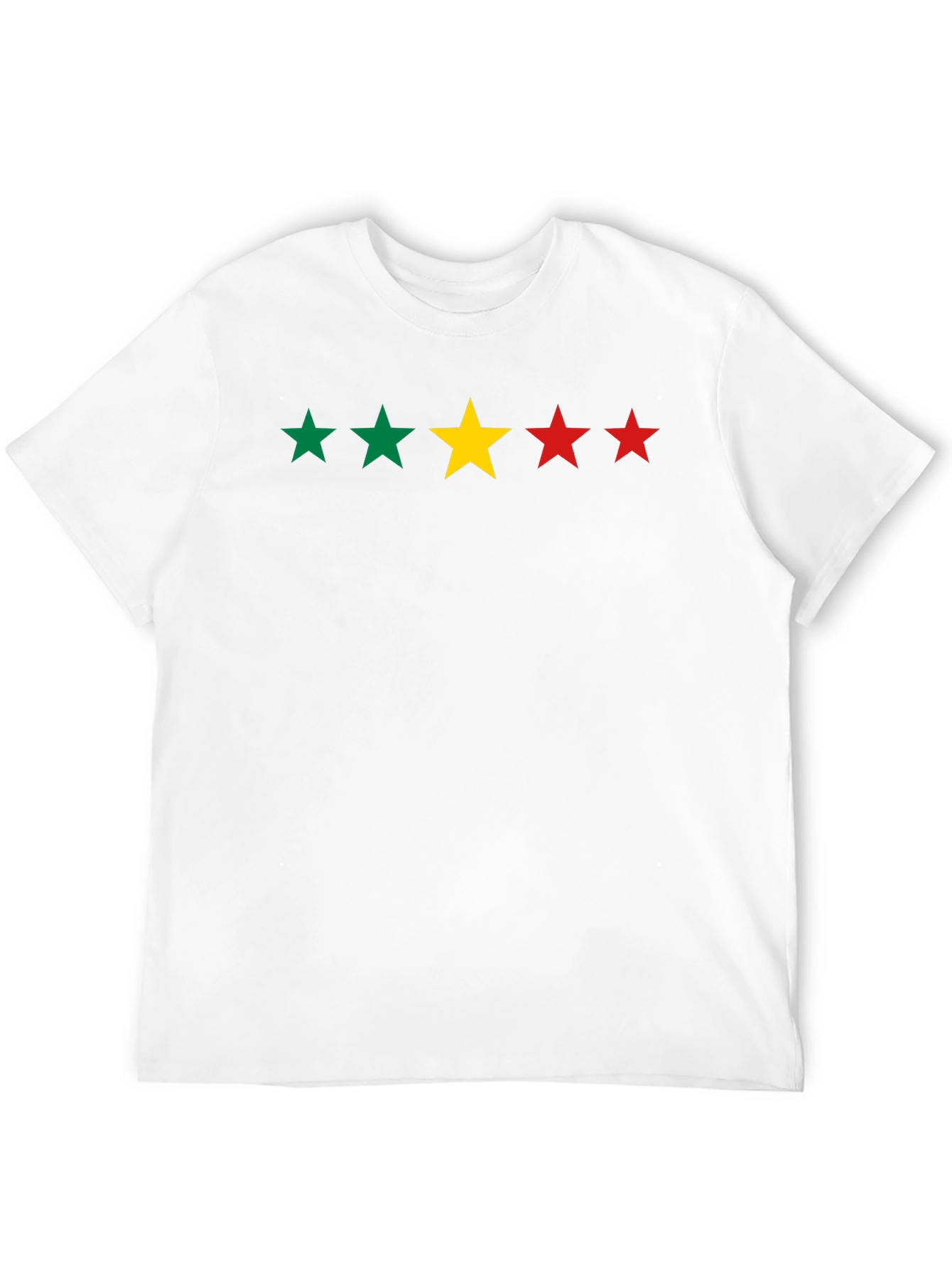 Rasta Stars Black T-Shirt - Reggae Inspired Graphic Tee