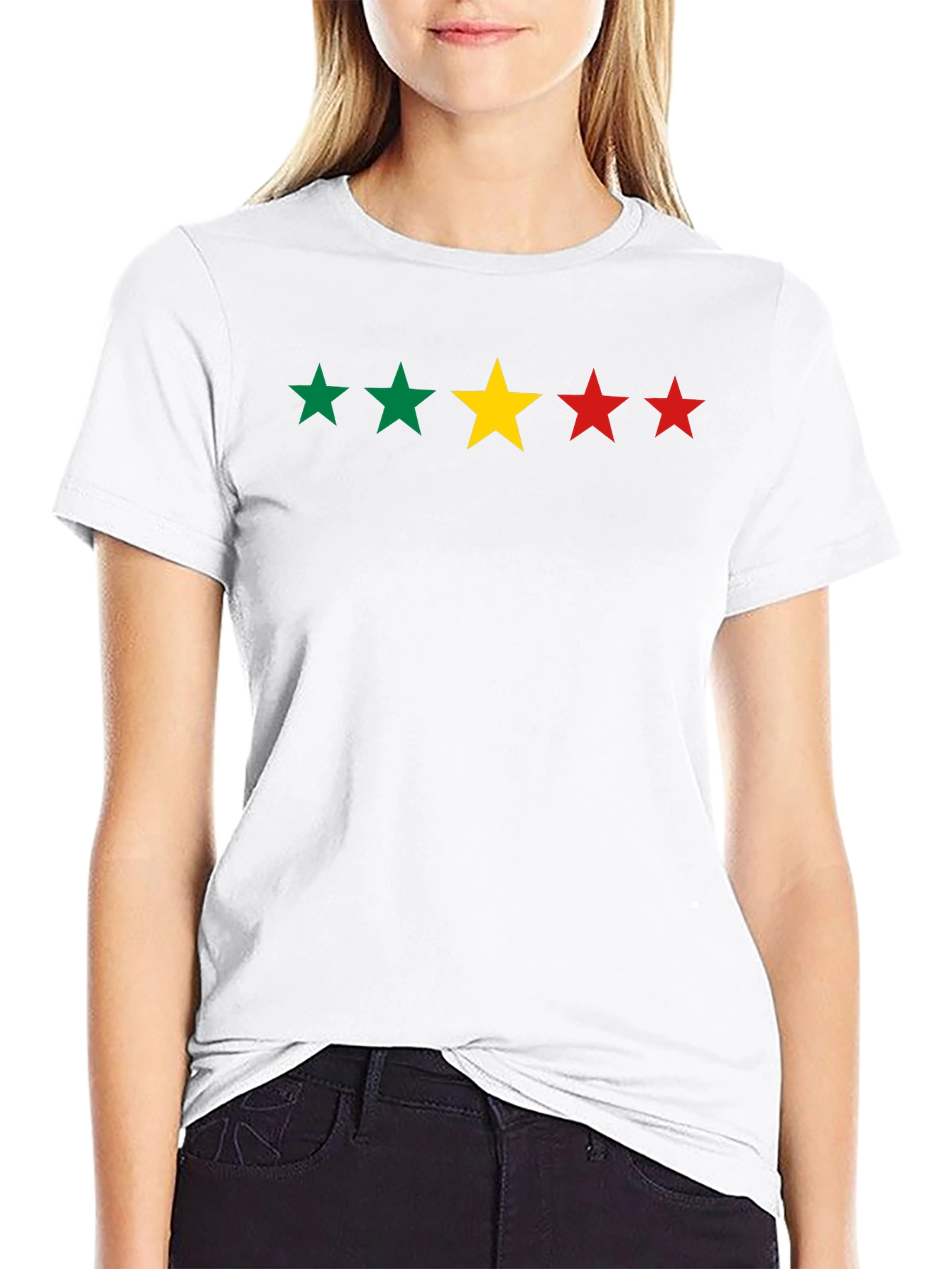 Rasta Stars Black T-Shirt - Reggae Inspired Graphic Tee