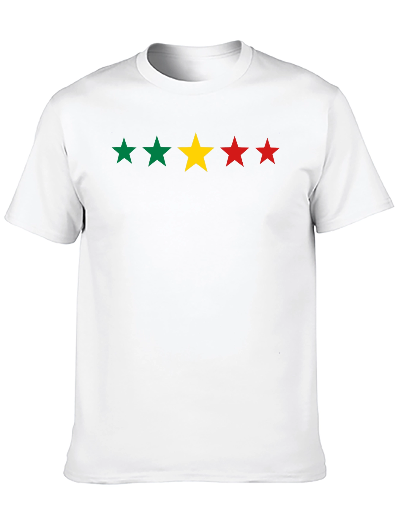 Rasta Stars Black T-Shirt - Reggae Inspired Graphic Tee