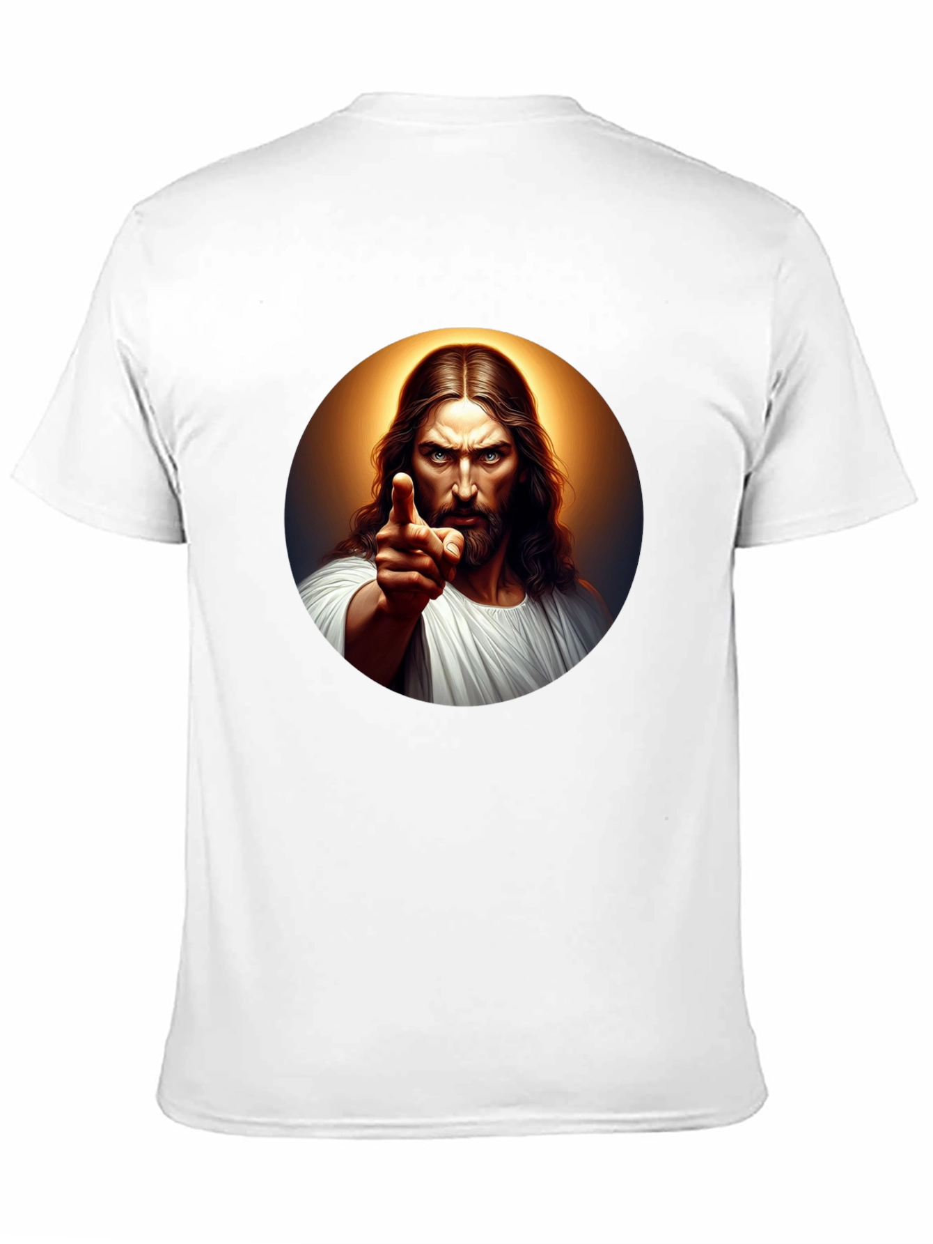 Jesus Pointing Graphic Black T-Shirt