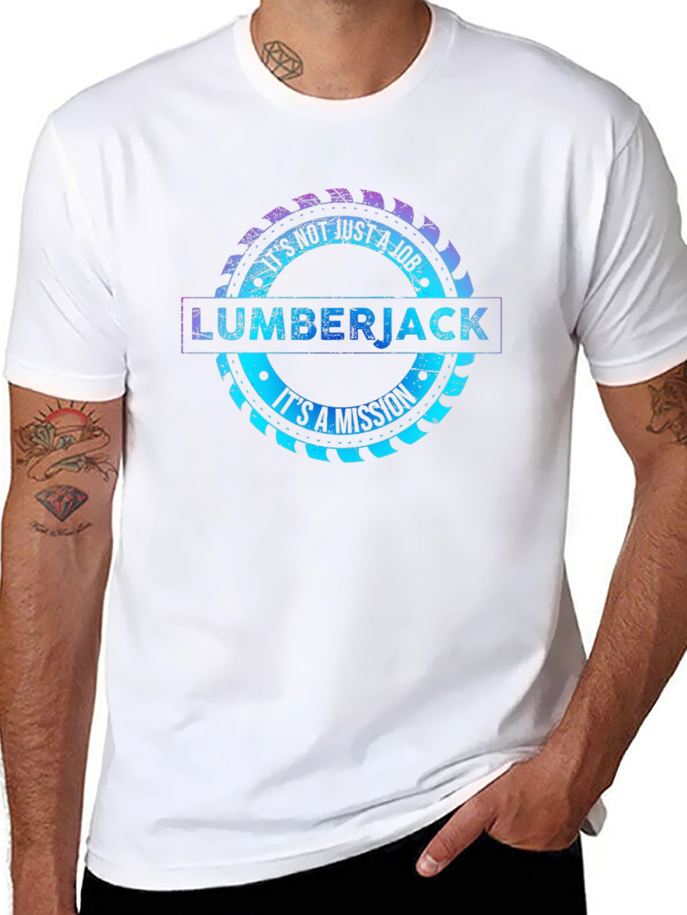 Lumberjack Mission T-Shirt Saw Blade Graphic Tee