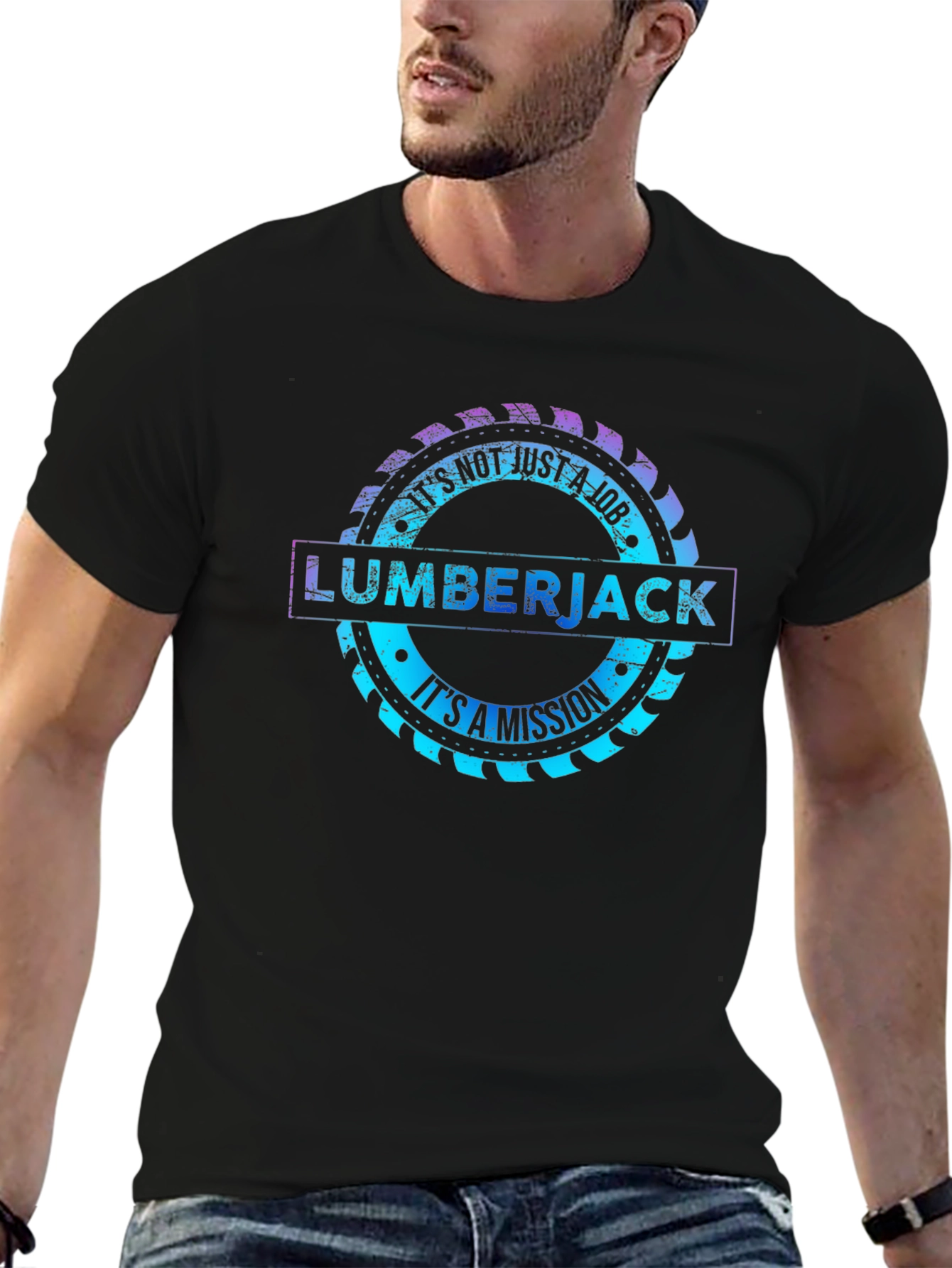 Lumberjack Mission T-Shirt Saw Blade Graphic Tee