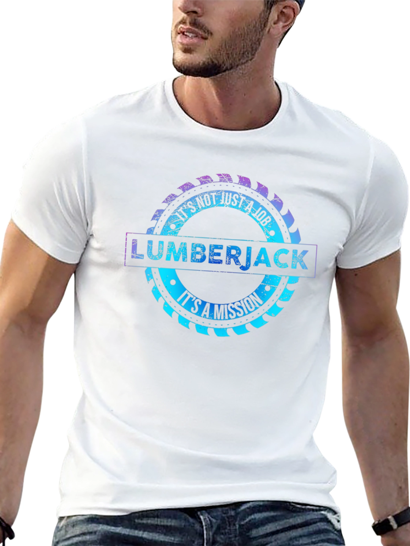 Lumberjack Mission T-Shirt Saw Blade Graphic Tee
