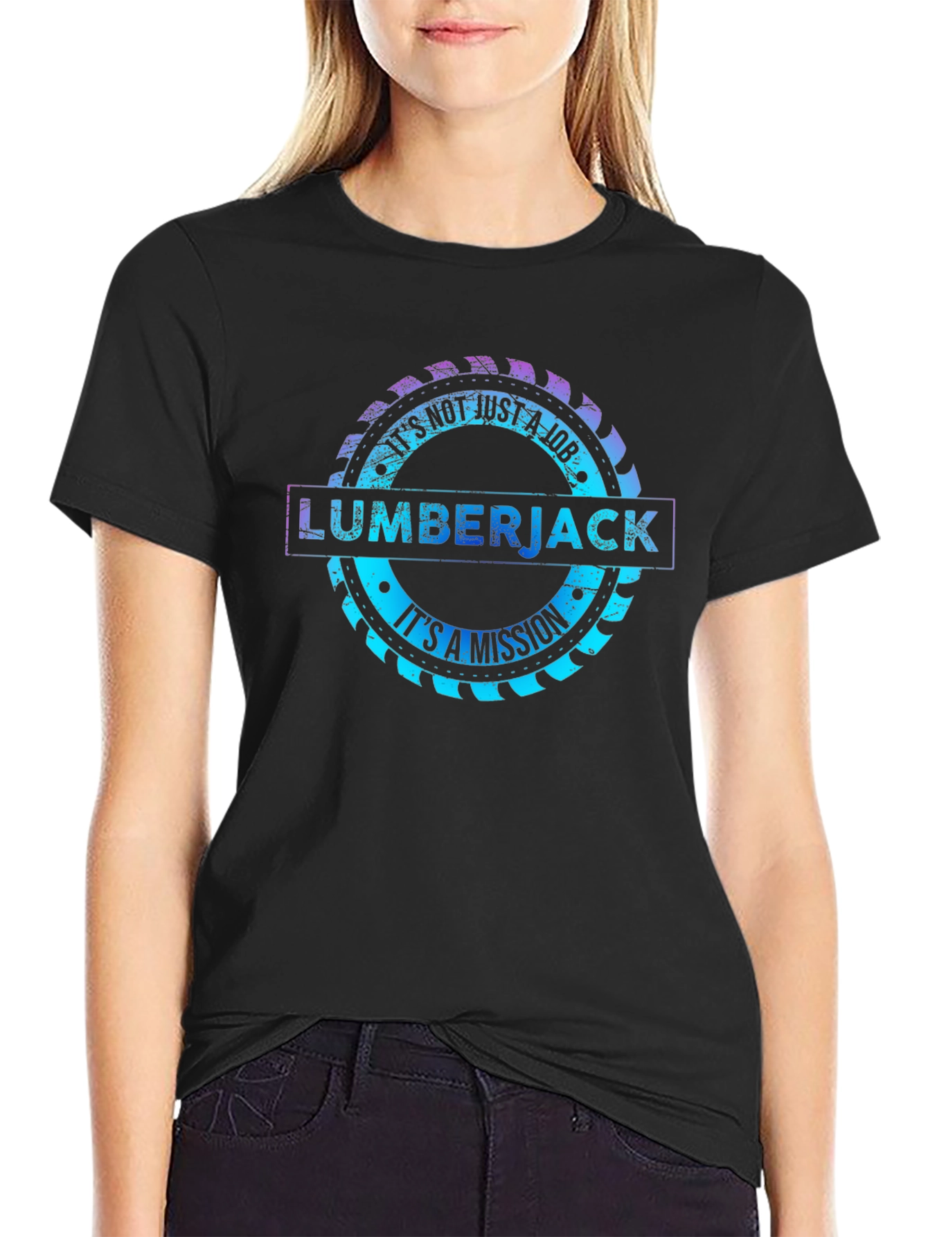 Lumberjack Mission T-Shirt Saw Blade Graphic Tee