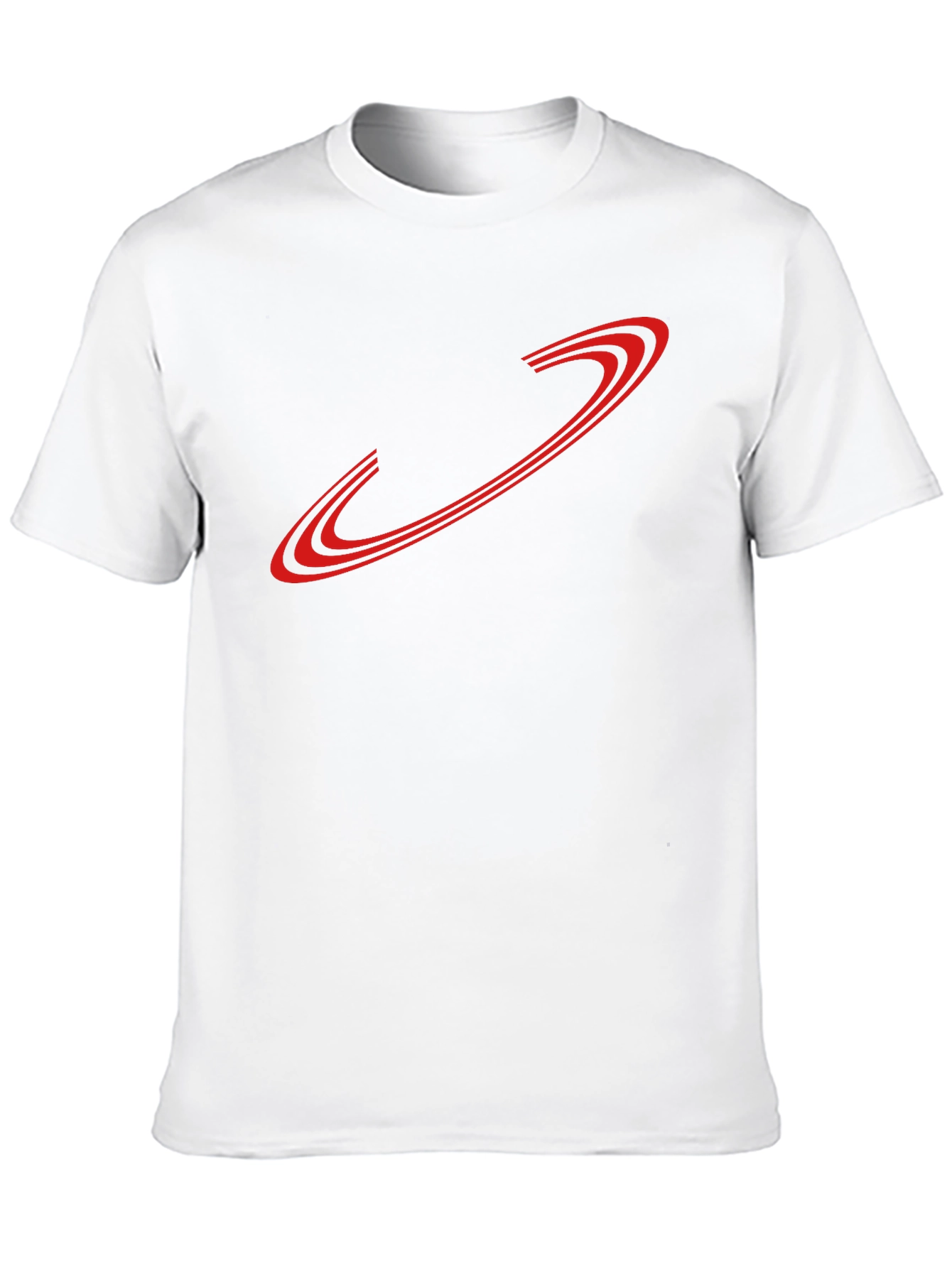Sleek Black Tee with Red Graphic Design