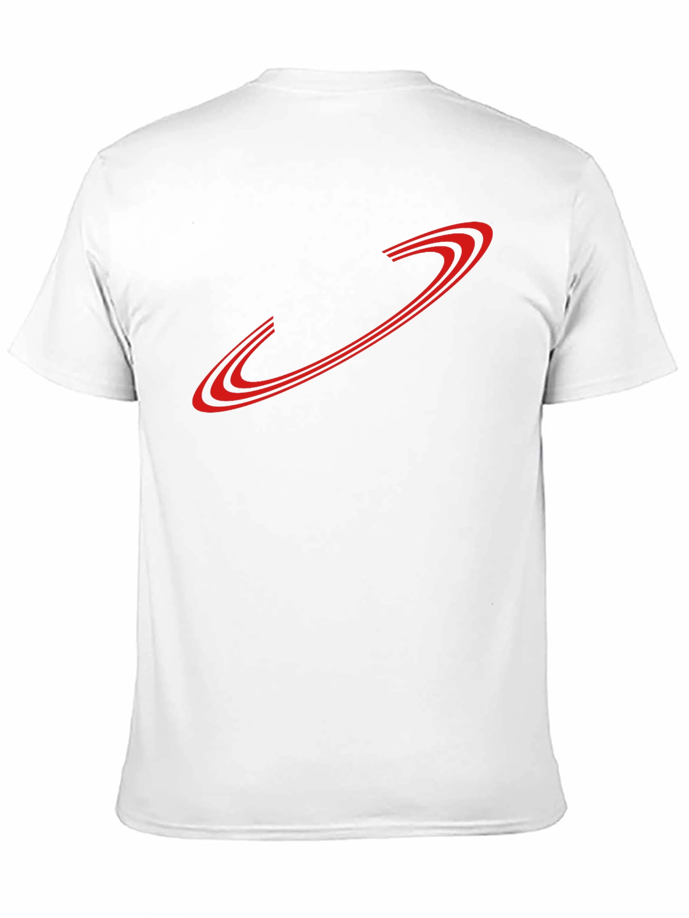 Sleek Black Tee with Red Graphic Design