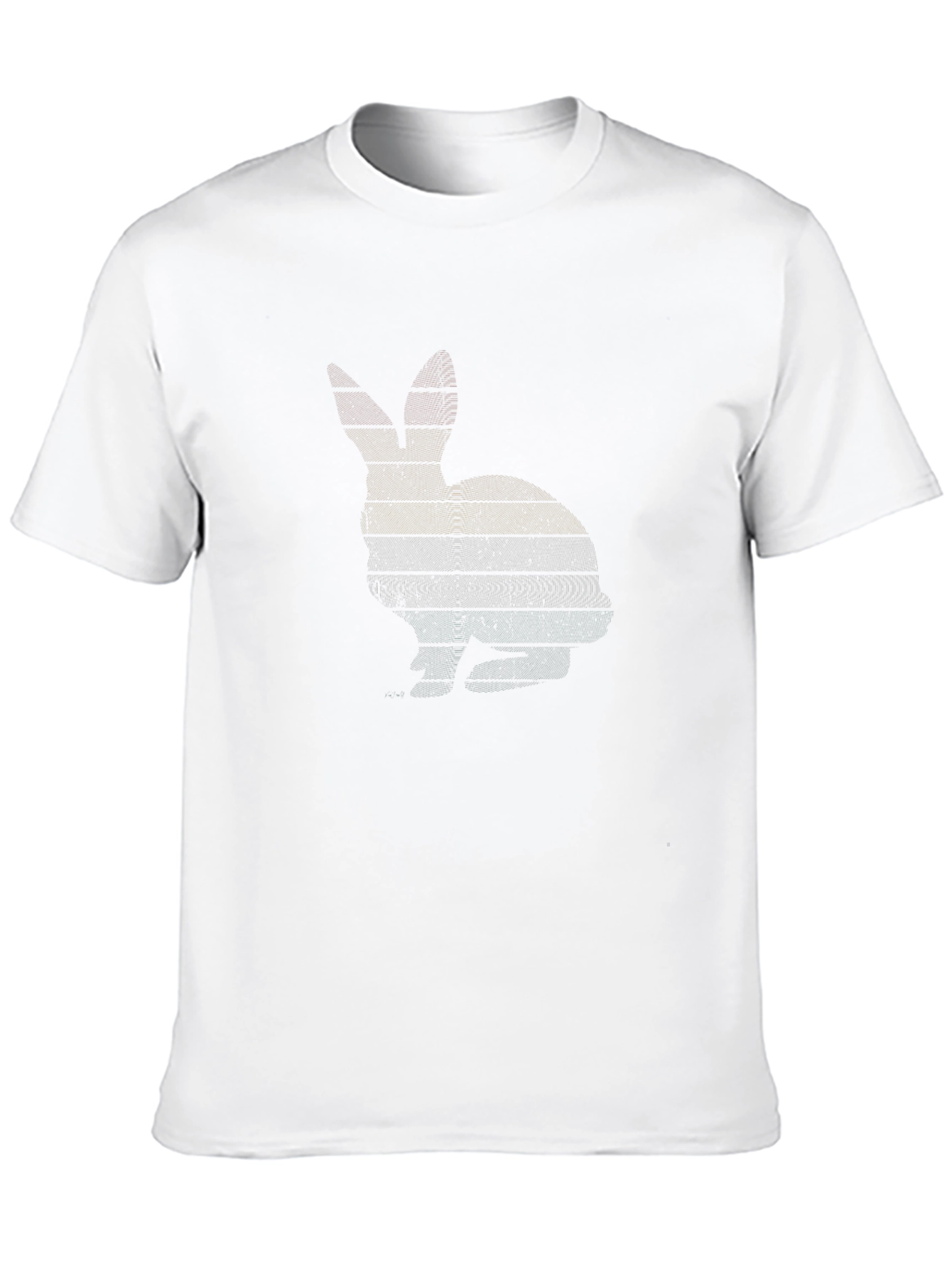 Retro Rabbit Silhouette Graphic Tee