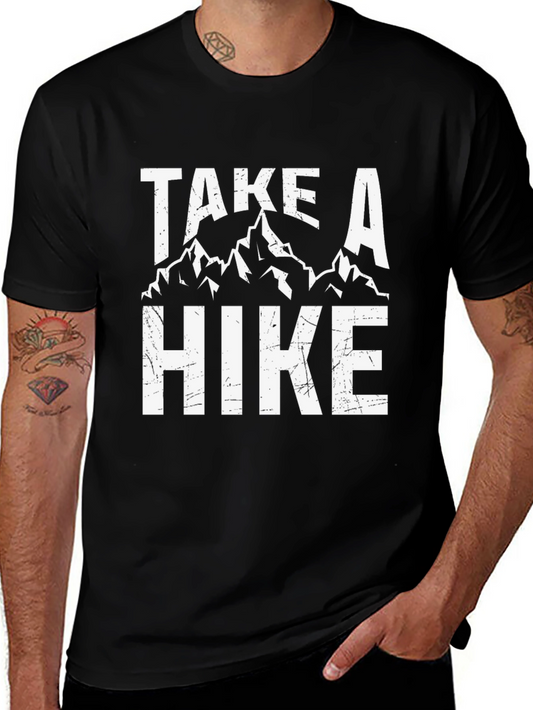 Take A Hike Graphic Tee - Black Cotton Blend