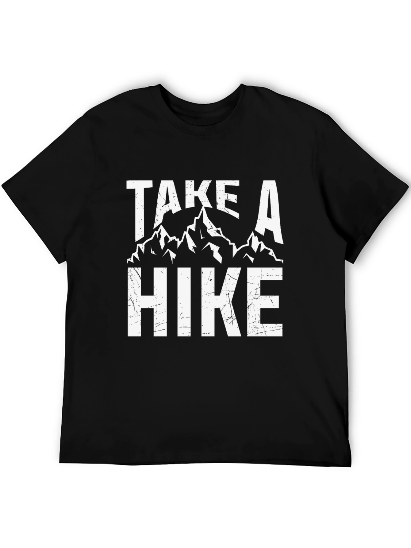 Take A Hike Graphic Tee - Black Cotton Blend