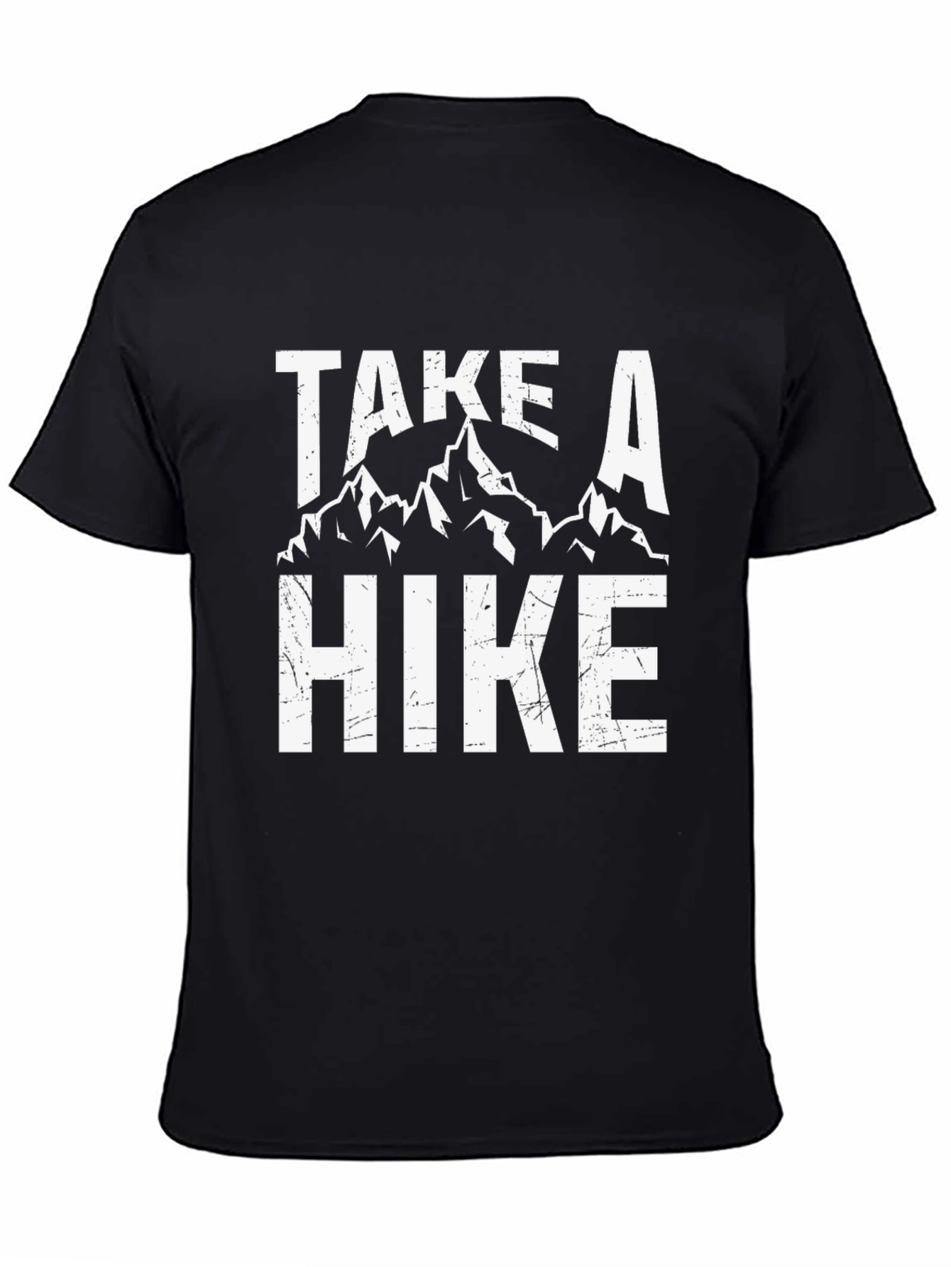Take A Hike Graphic Tee - Black Cotton Blend
