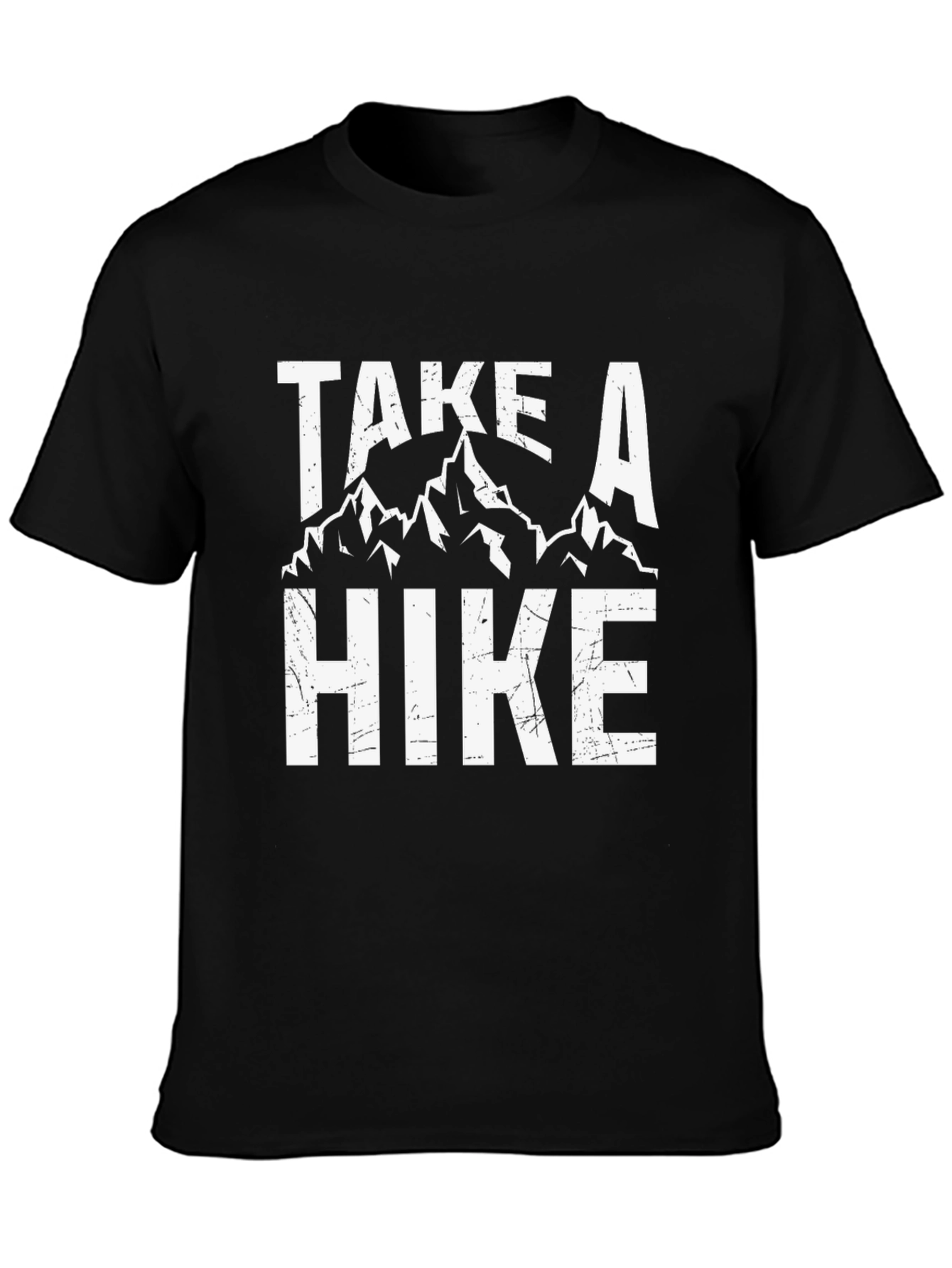 Take A Hike Graphic Tee - Black Cotton Blend