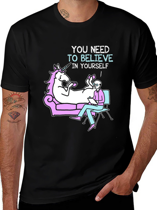Believe In Yourself T-Shirt - Unicorn Therapy Tee