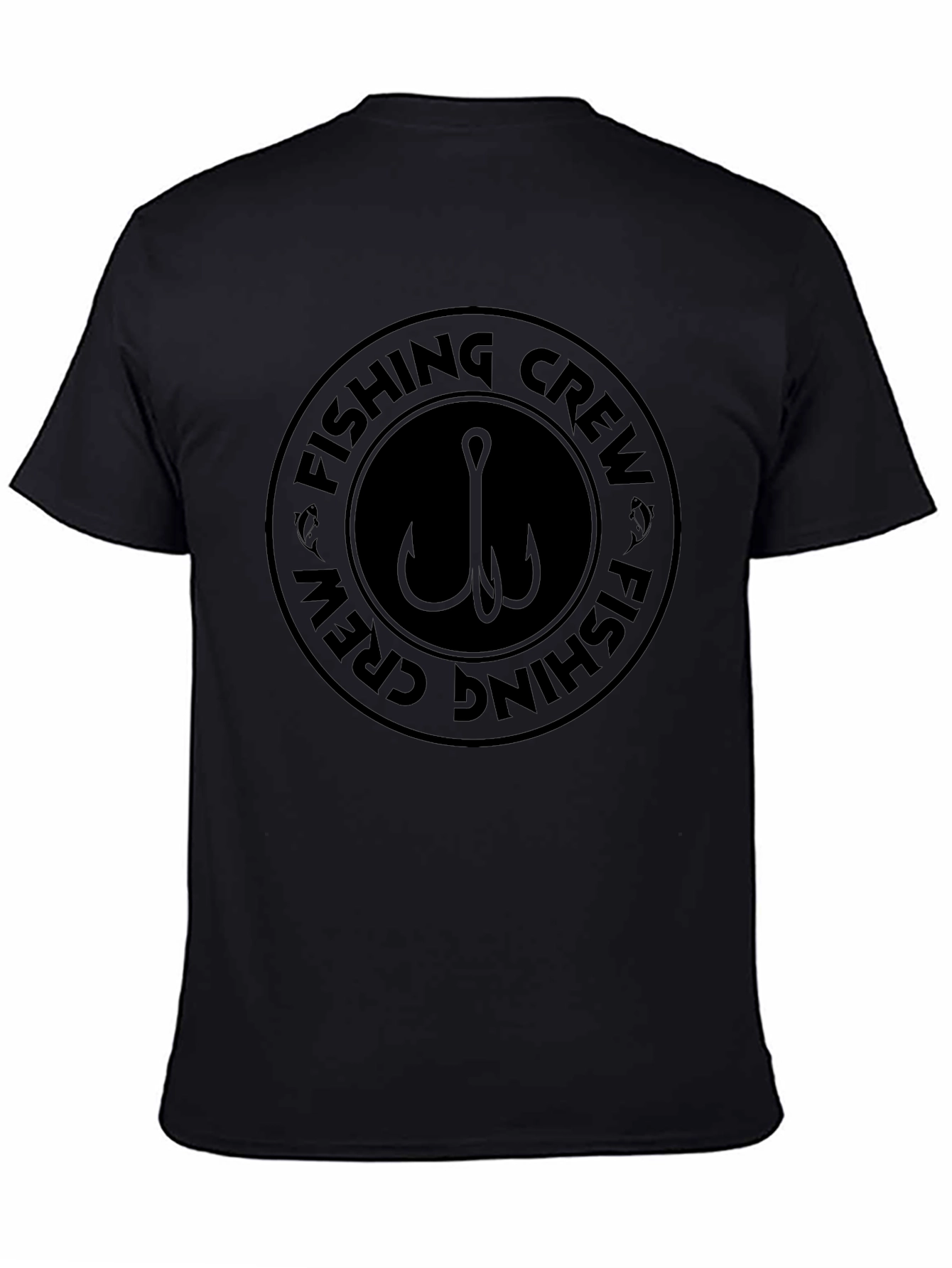 Fishing Crew Graphic T-Shirt - Black