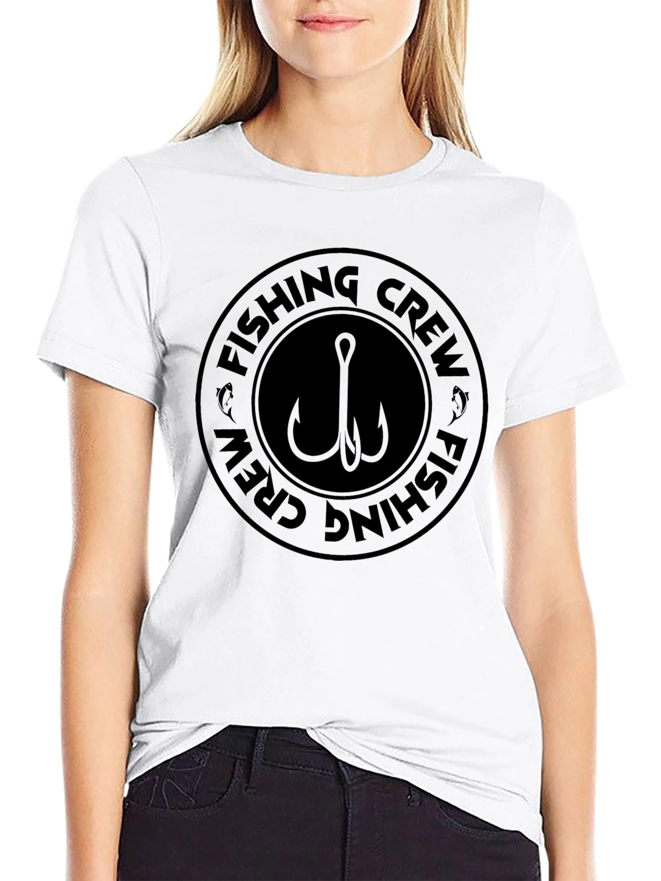 Fishing Crew Graphic T-Shirt - Black