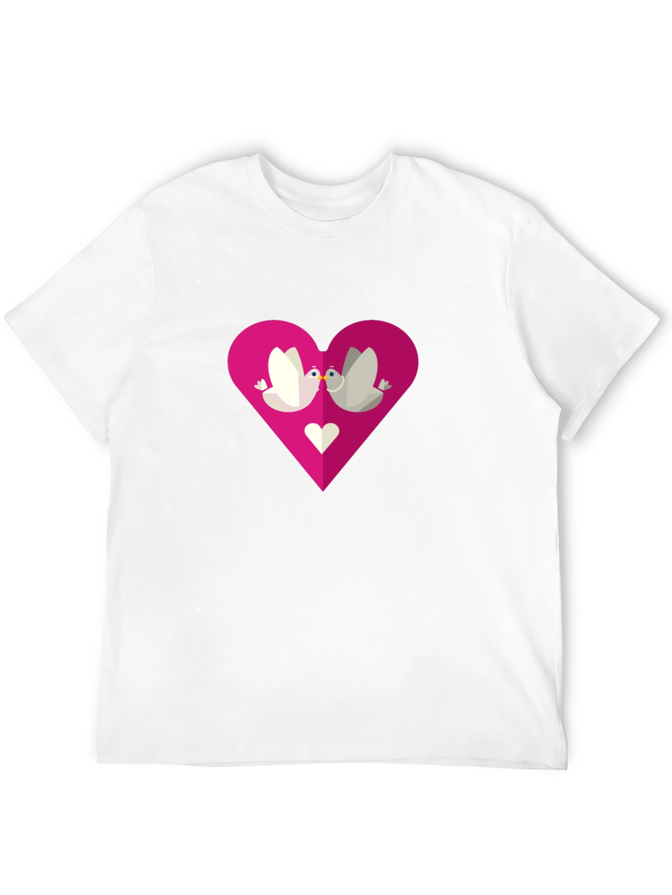 Love Birds Heart Graphic Tee - Black