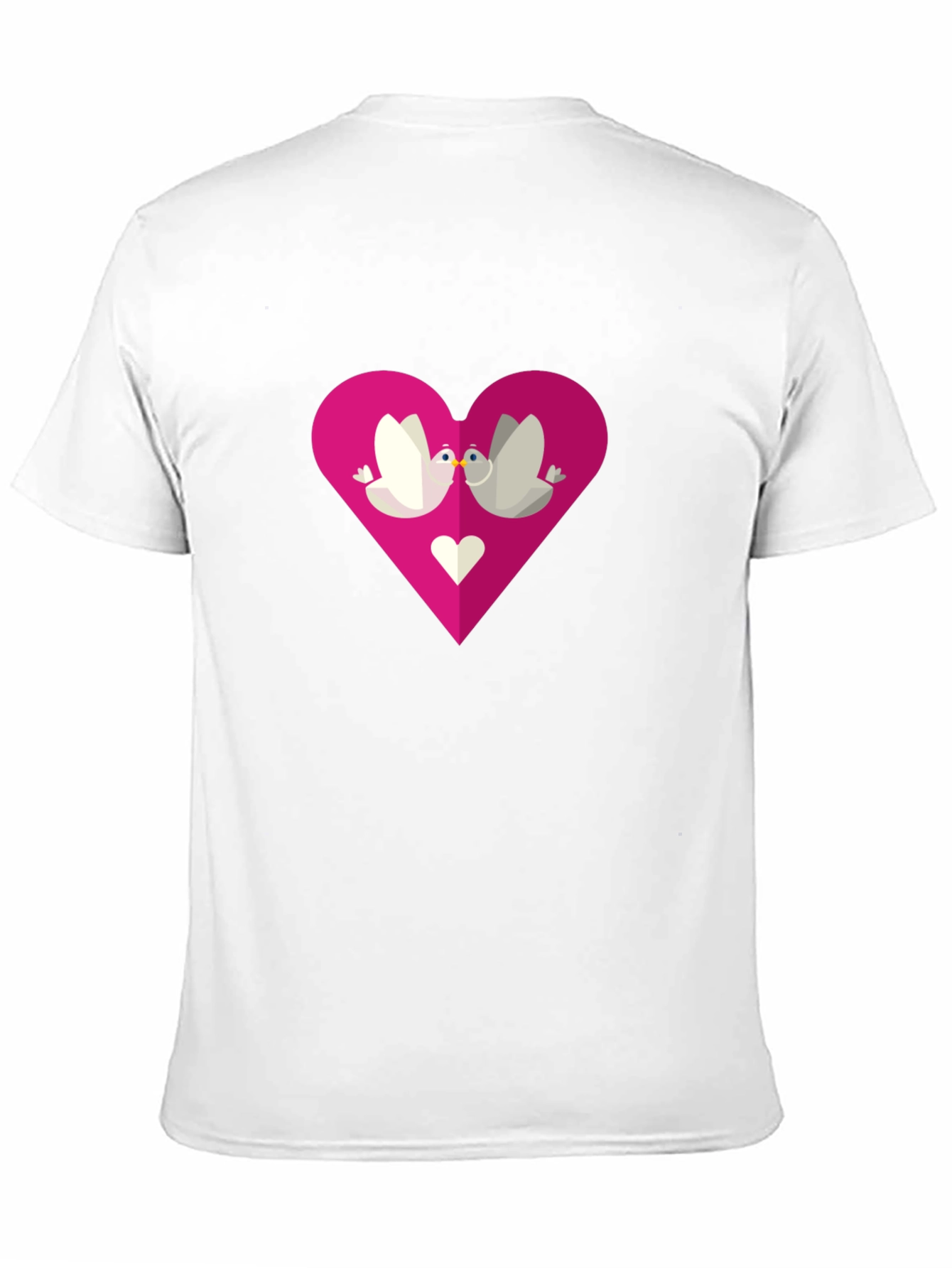 Love Birds Heart Graphic Tee - Black