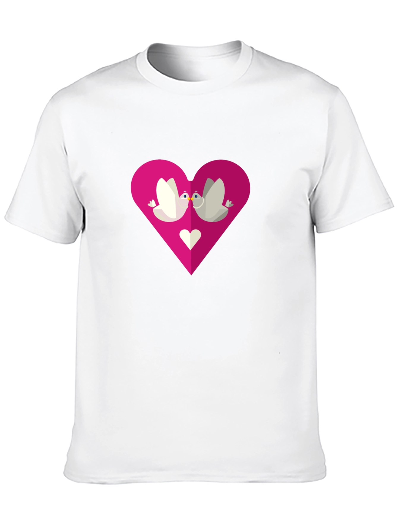 Love Birds Heart Graphic Tee - Black