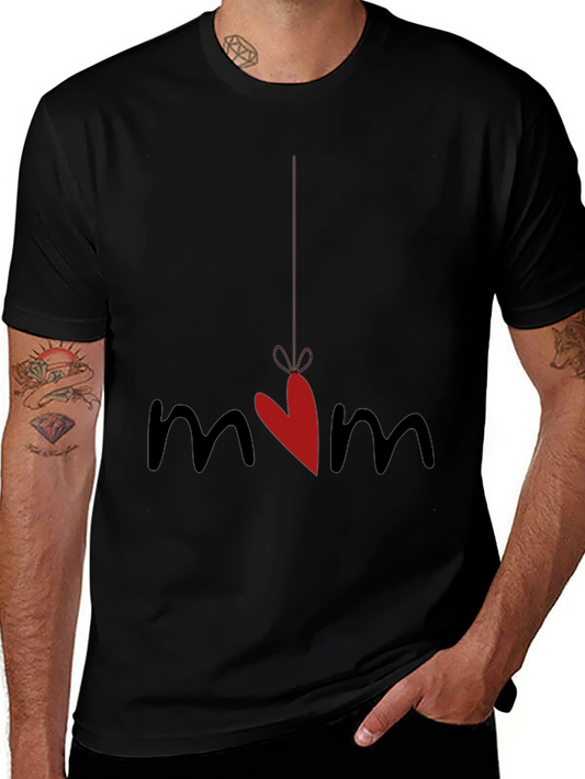 Mom Heart Graphic Tee - Cute Mothers Day Gift
