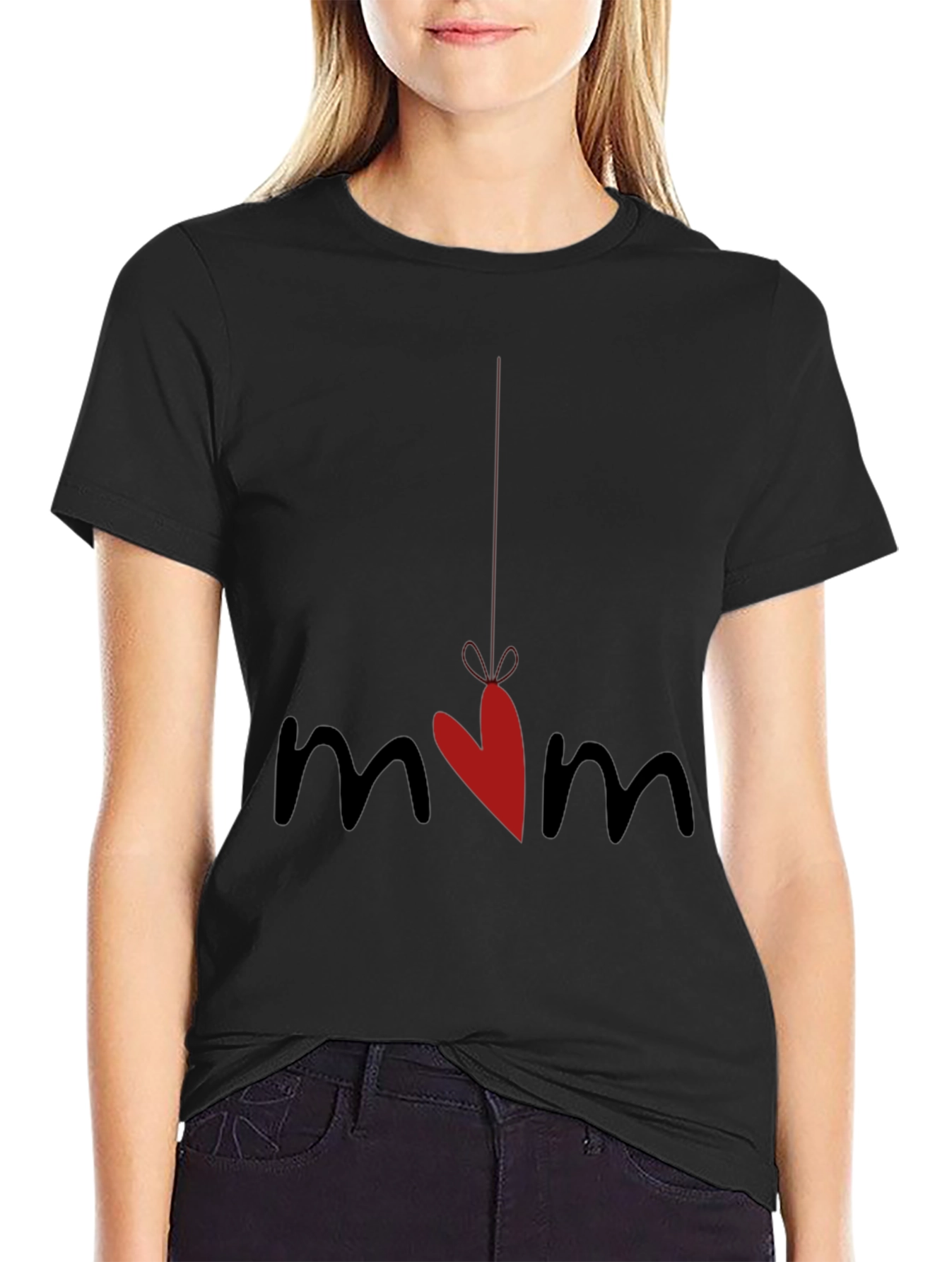Mom Heart Graphic Tee - Cute Mothers Day Gift