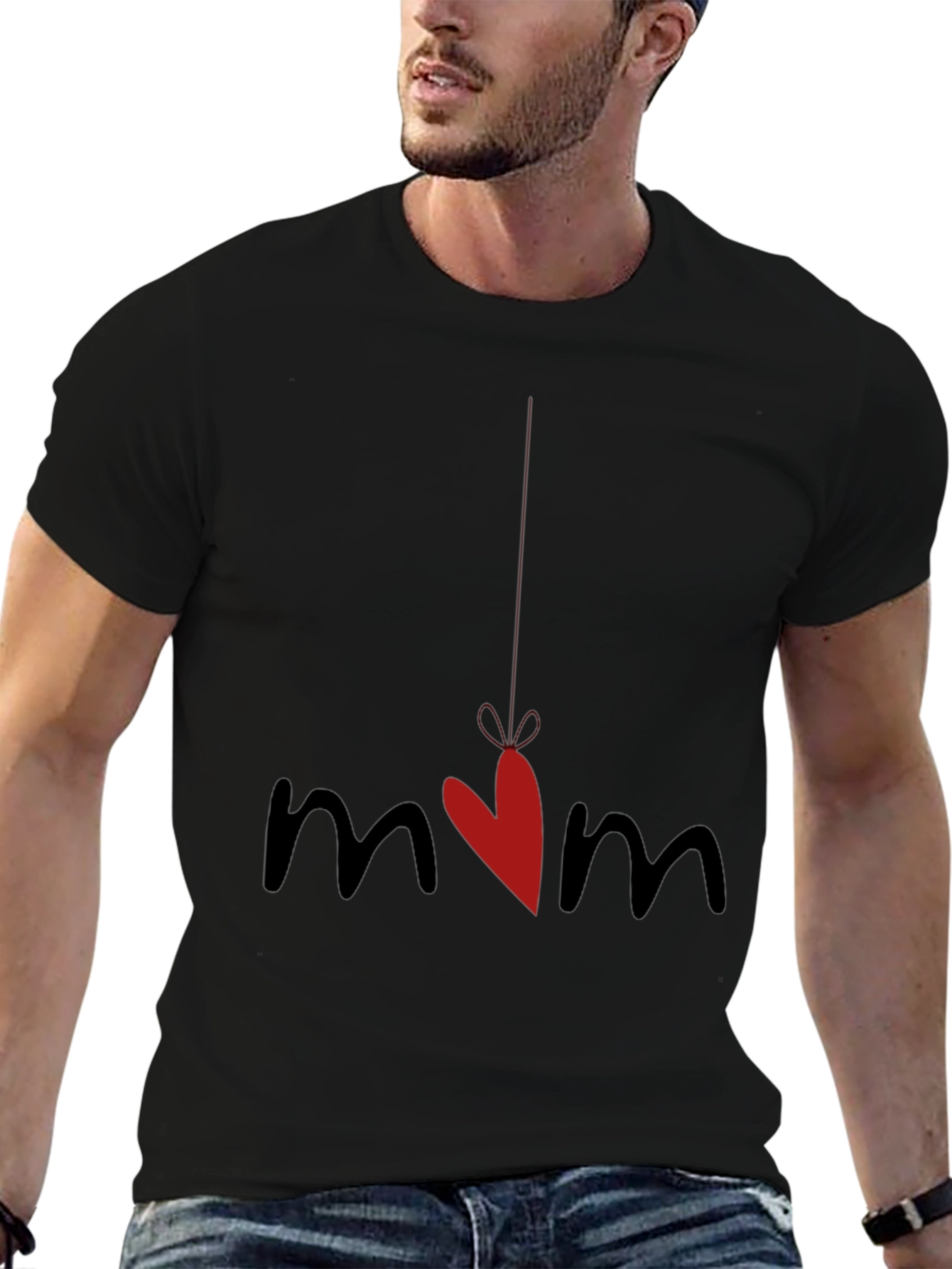 Mom Heart Graphic Tee - Cute Mothers Day Gift