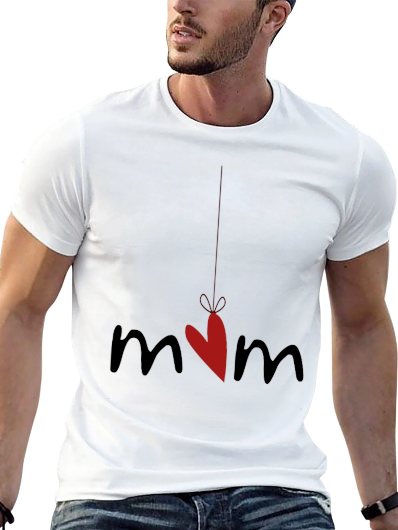 Mom Heart Graphic Tee - Cute Mothers Day Gift