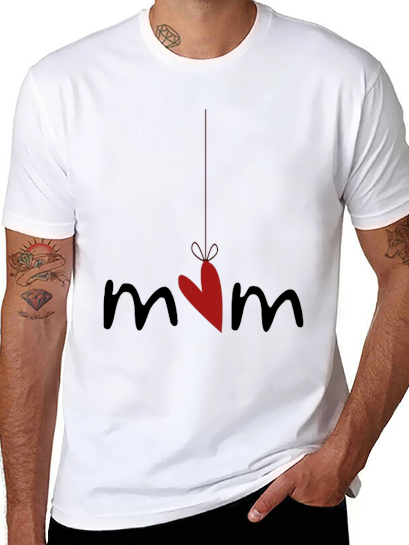 Mom Heart Graphic Tee - Cute Mothers Day Gift