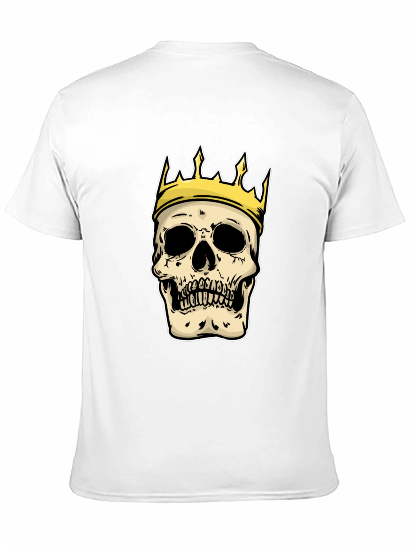 King Skull Graphic T-Shirt - Black Crew Neck Tee