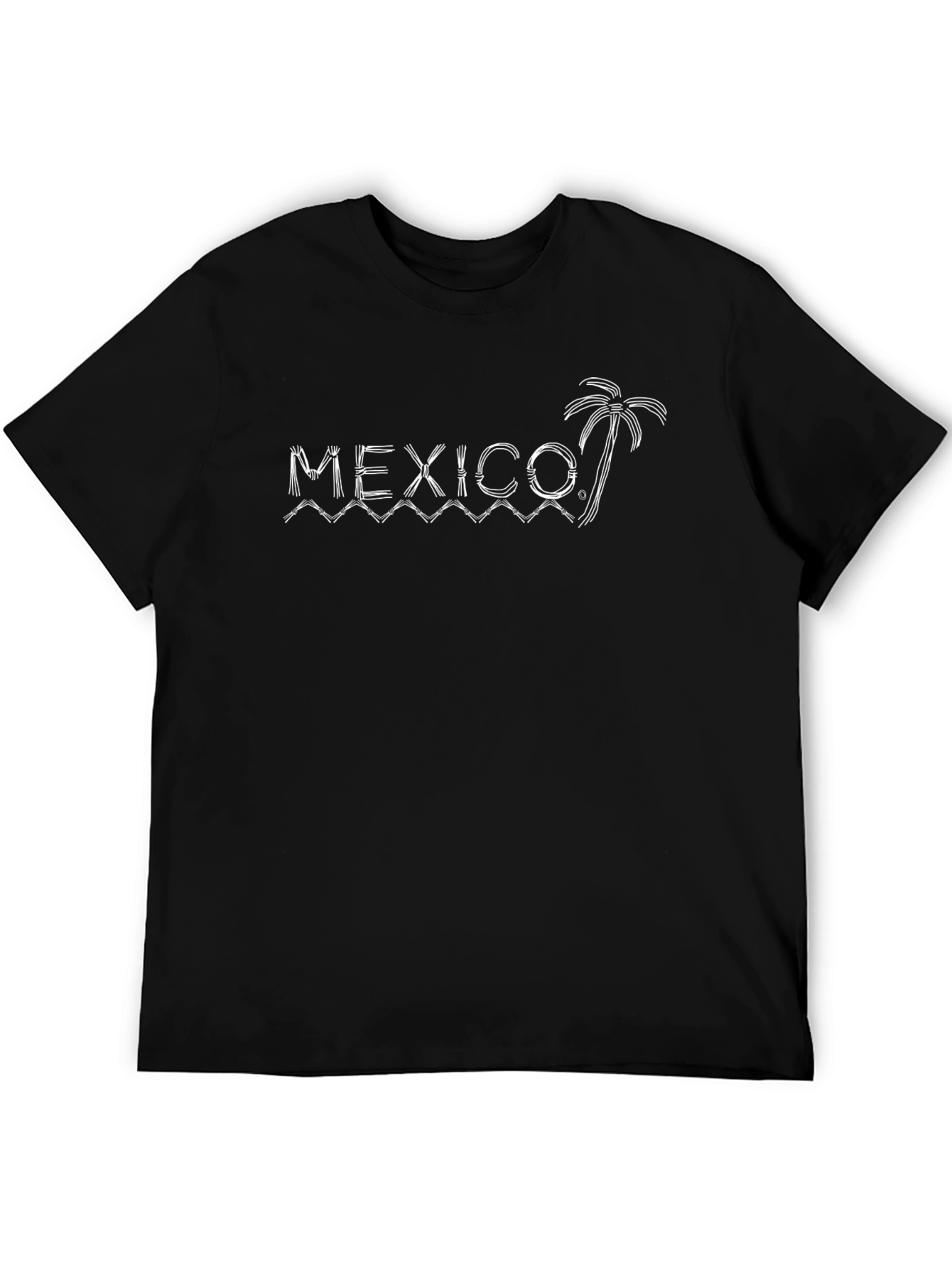 Mexico Palm Tree Black T-Shirt