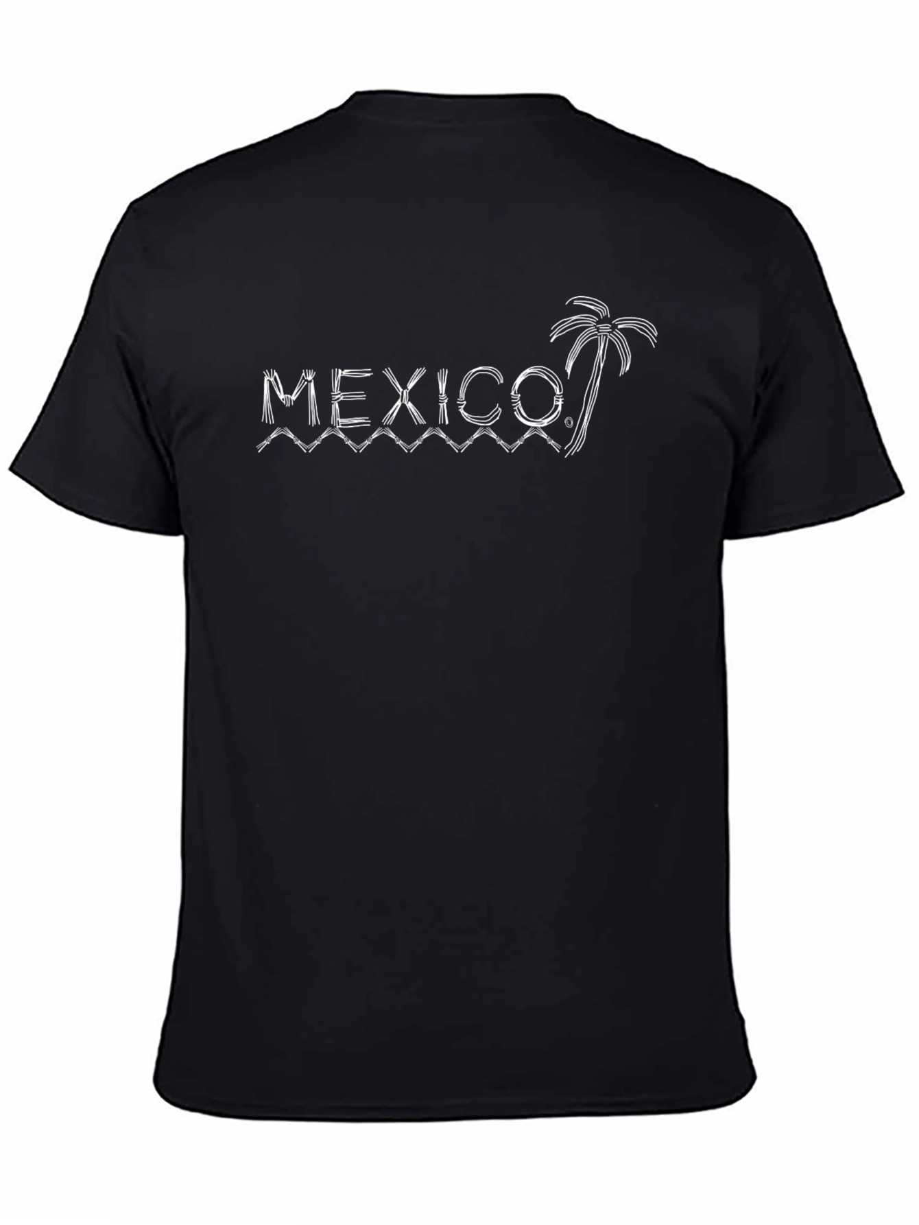 Mexico Palm Tree Black T-Shirt