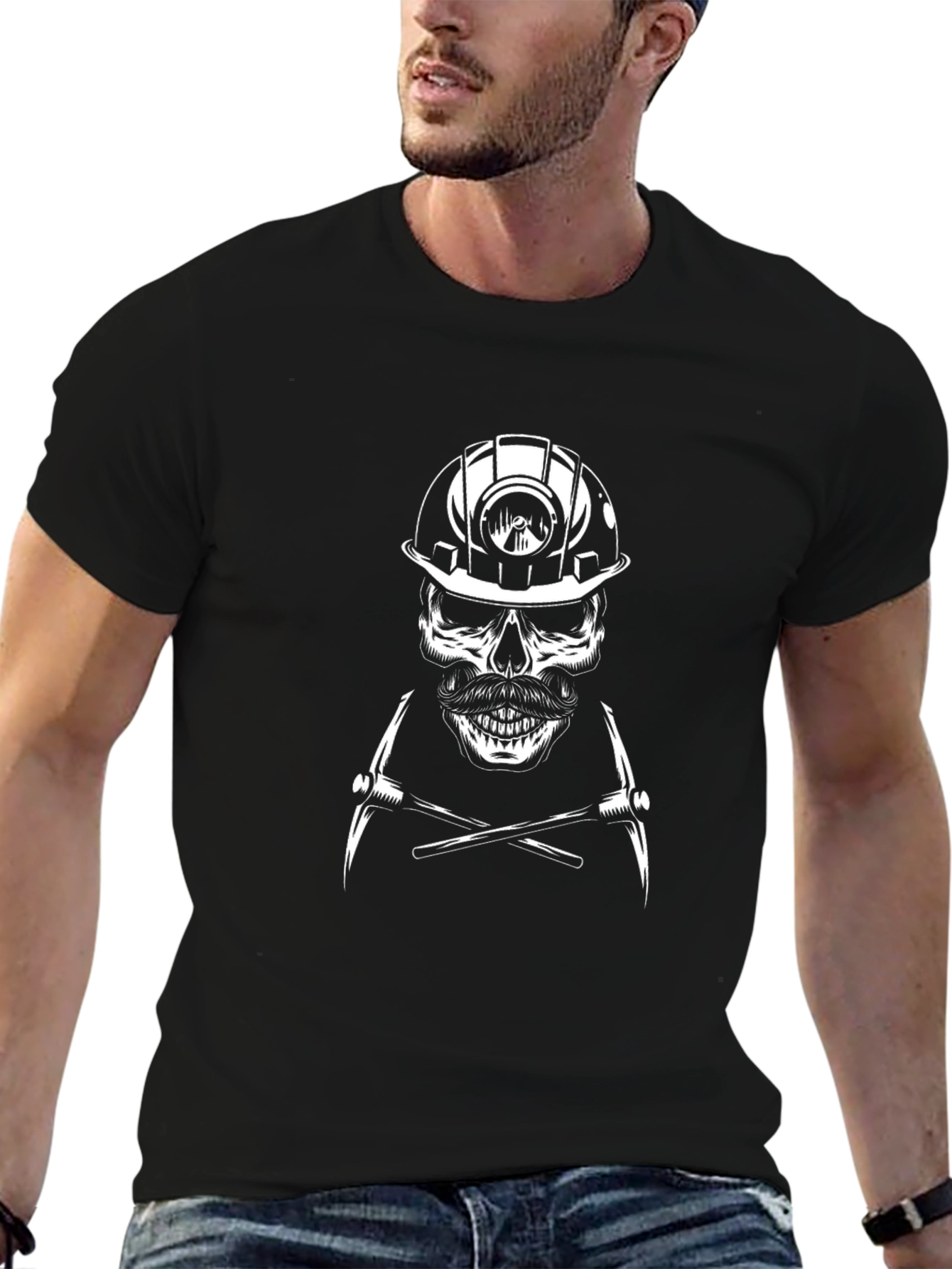 Miner Skull Graphic T-Shirt