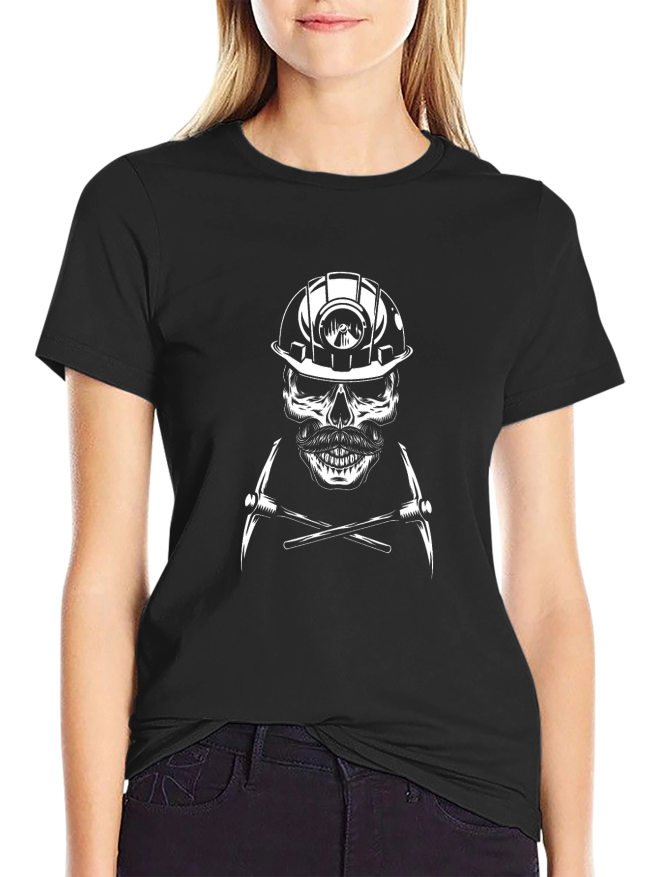 Miner Skull Graphic T-Shirt