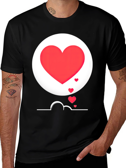 Heart Graphic Black T-Shirt