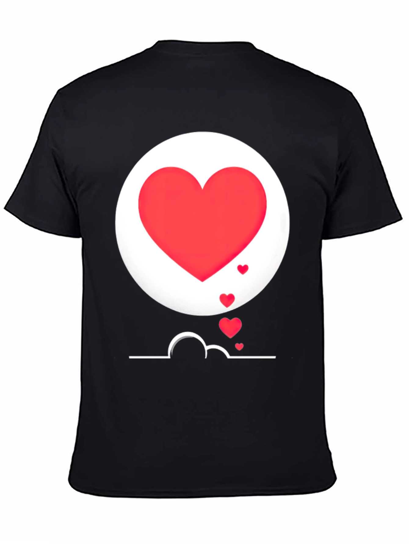 Heart Graphic Black T-Shirt