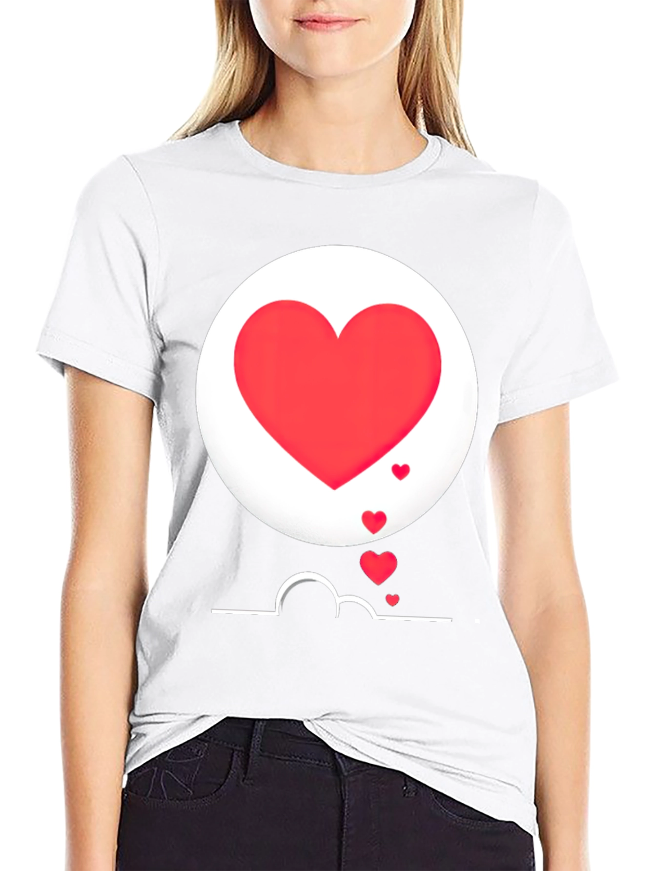 Heart Graphic Black T-Shirt