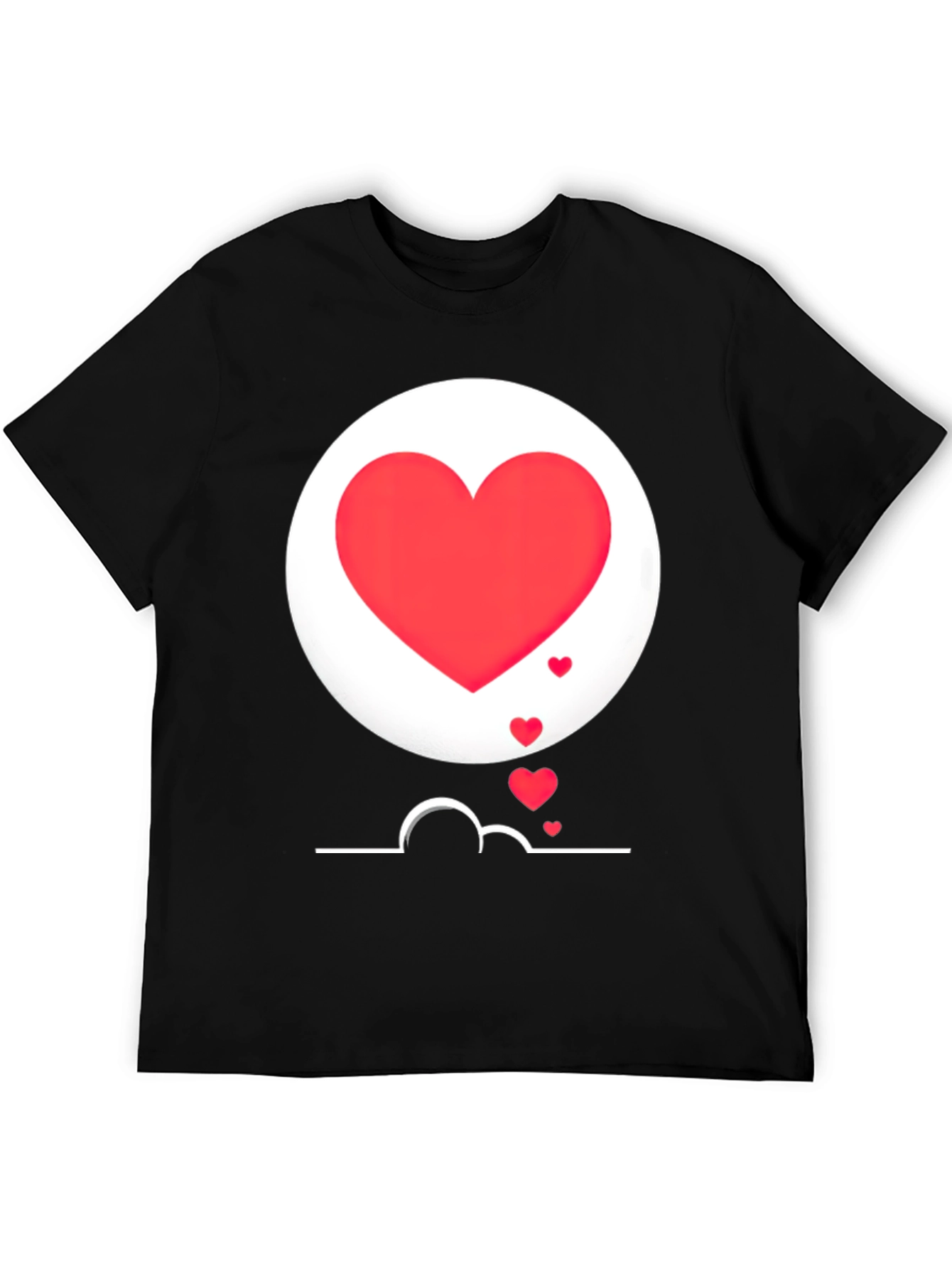 Heart Graphic Black T-Shirt