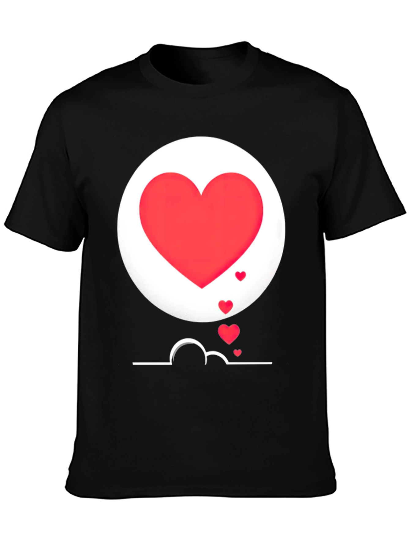 Heart Graphic Black T-Shirt