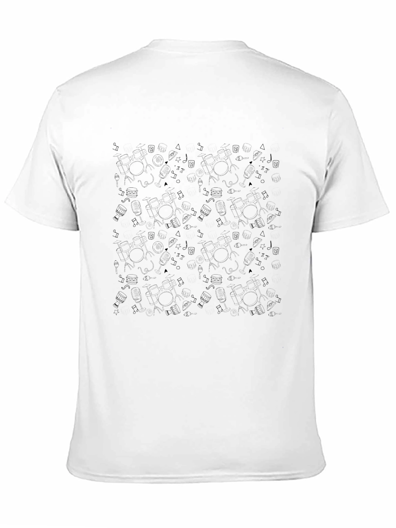 Cool Black Patterned Mens T-Shirt