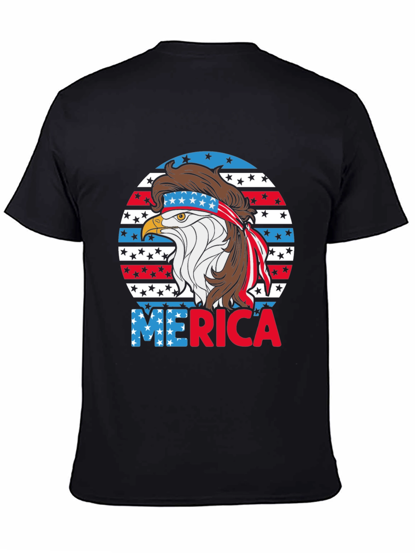 Patriotic Eagle Mullet T-Shirt - USA Pride Tee