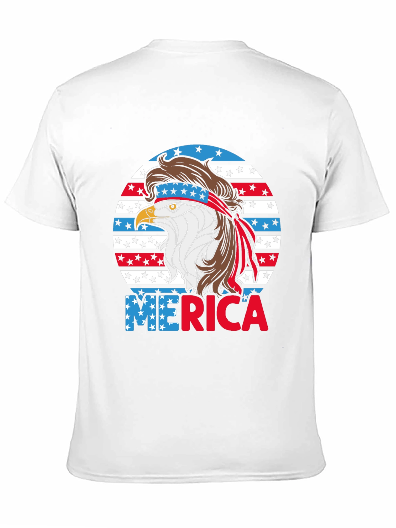Patriotic Eagle Mullet T-Shirt - USA Pride Tee