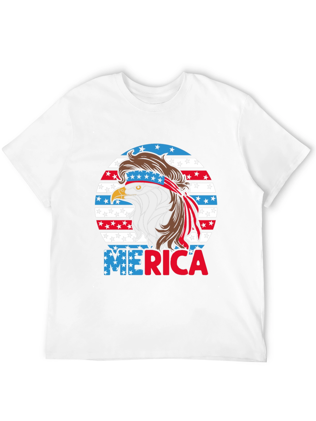 Patriotic Eagle Mullet T-Shirt - USA Pride Tee