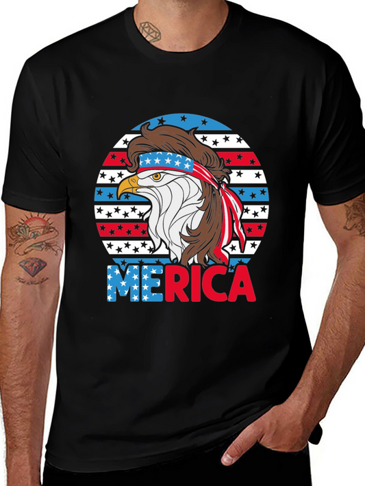 Patriotic Eagle Mullet T-Shirt - USA Pride Tee