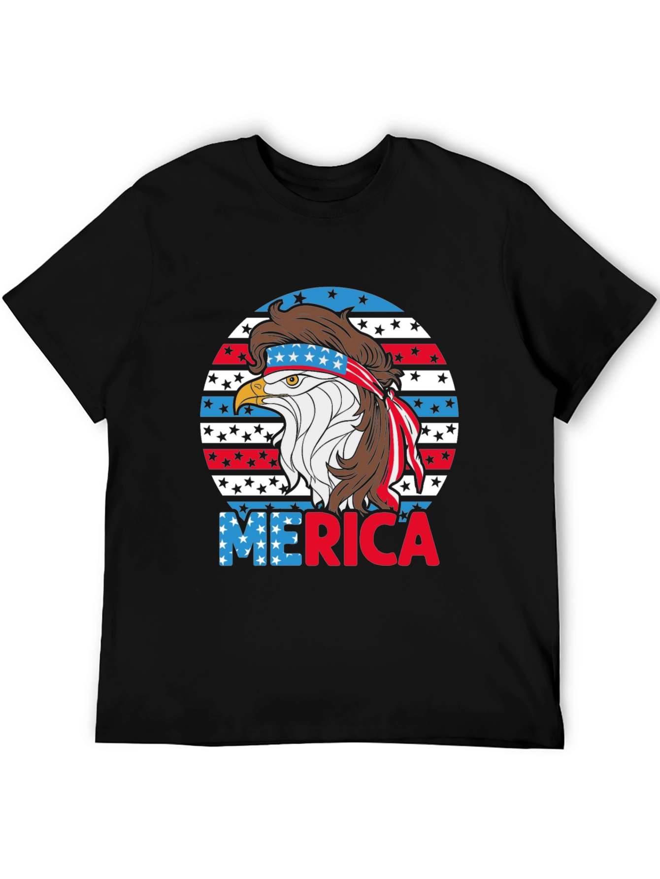 Patriotic Eagle Mullet T-Shirt - USA Pride Tee